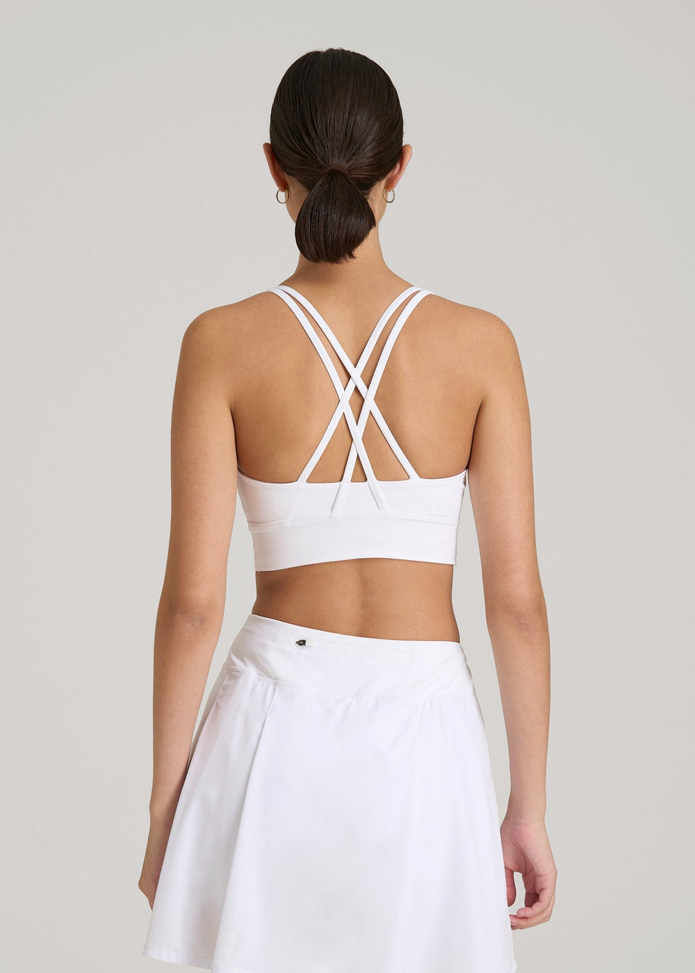 American Tall Outlet | Balance Crisscross Sports Bra for Tall Women in Bright White