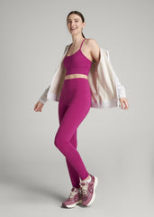 American Tall For Sale | Racerback Sports Bra for Tall Women in Pink Orchid