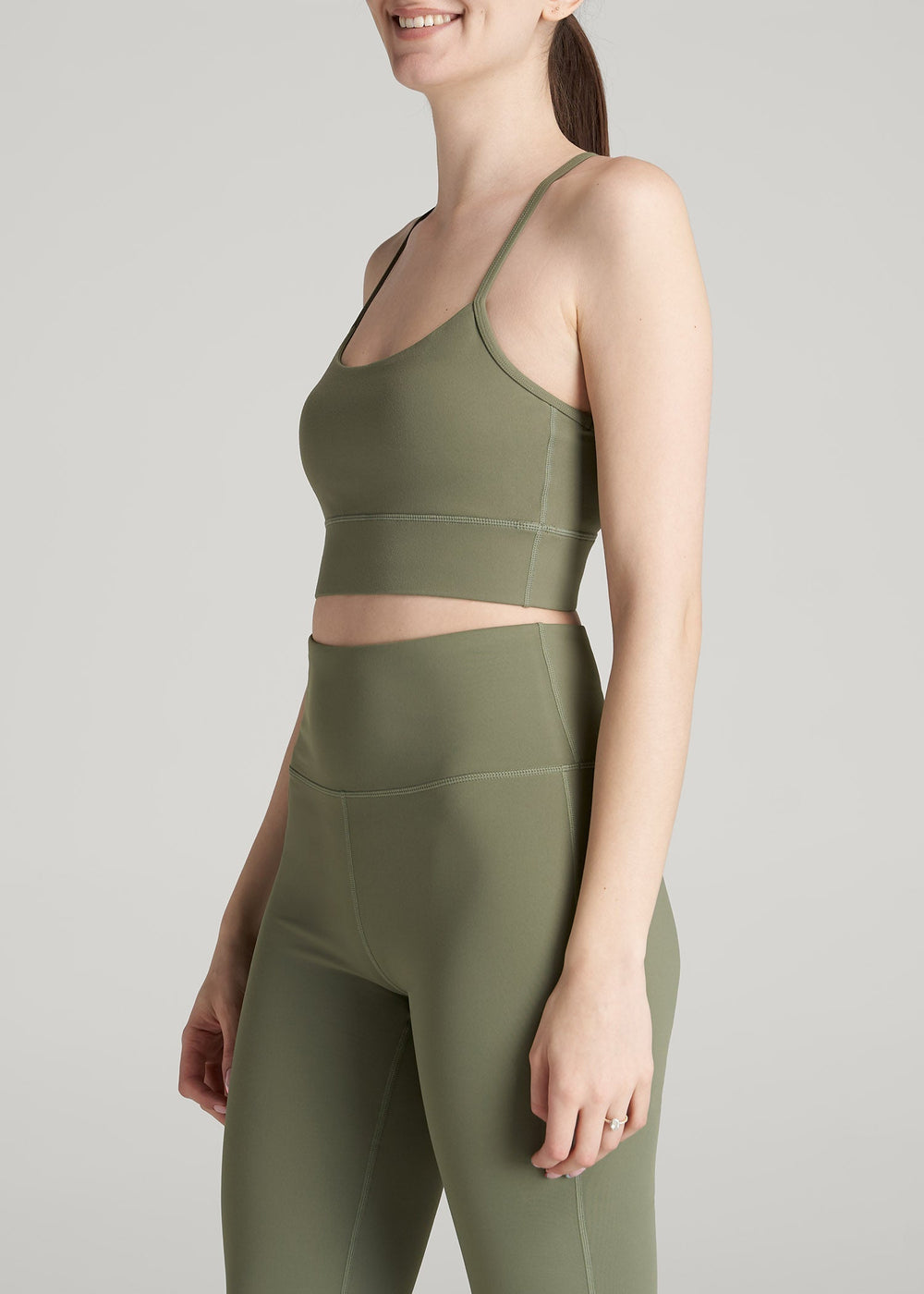 American Tall Online Shop | Racerback Sports Bra for Tall Women in Olive