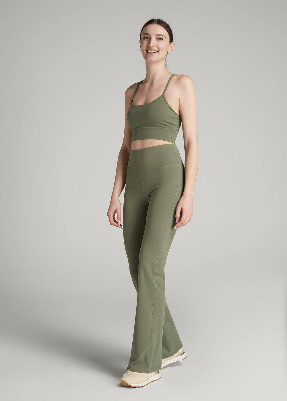 American Tall Online Shop | Racerback Sports Bra for Tall Women in Olive