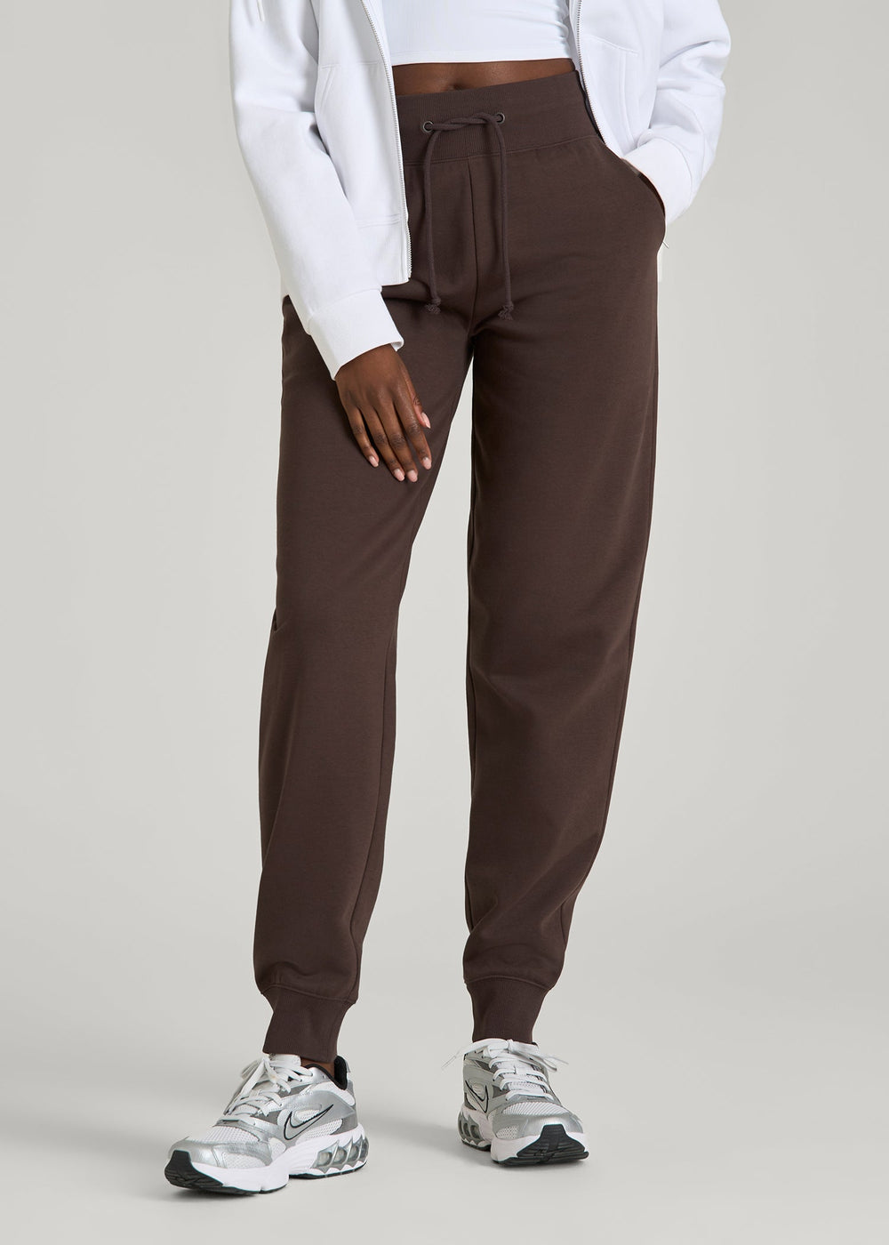 American Tall Discount | A.T. Basics Athletic Joggers for Tall Women in Espresso