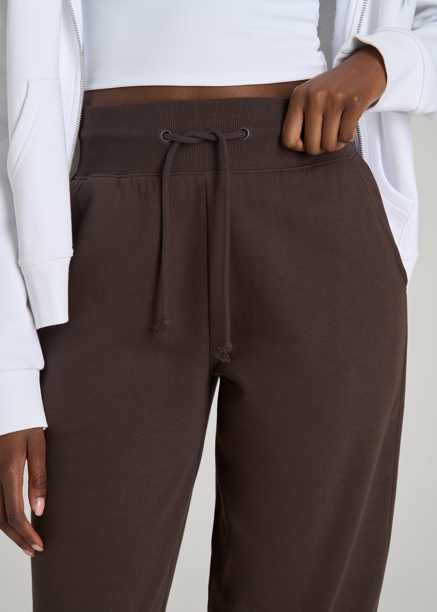 American Tall Discount | A.T. Basics Athletic Joggers for Tall Women in Espresso