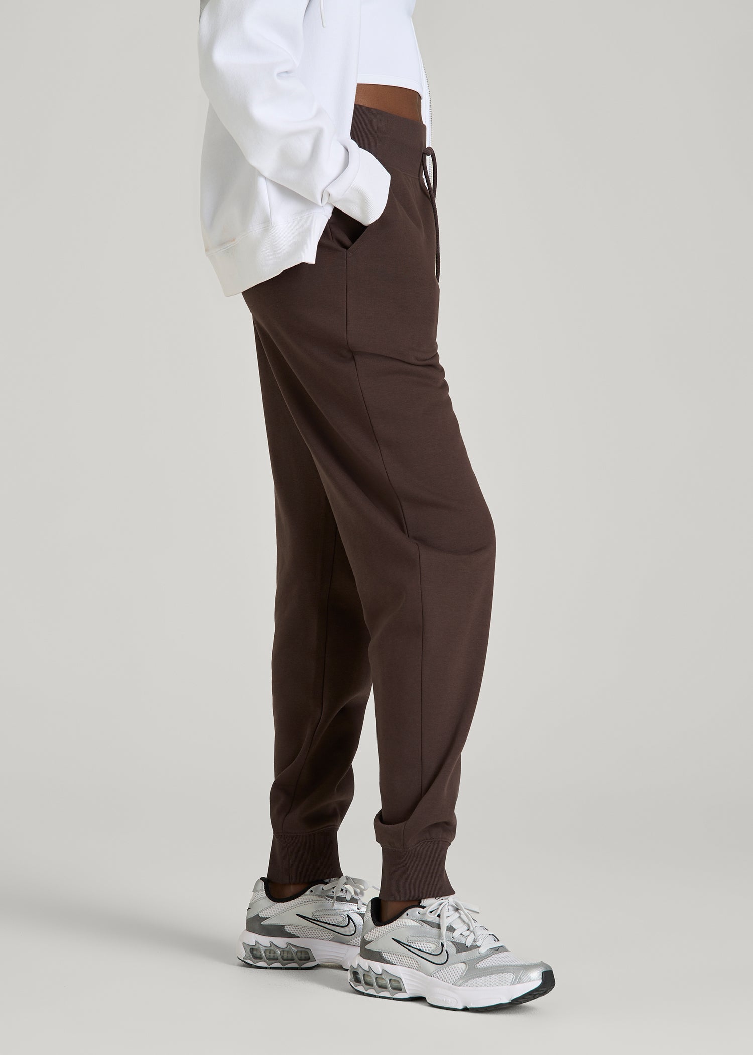 American Tall Discount | A.T. Basics Athletic Joggers for Tall Women in Espresso