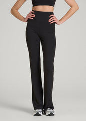 American Tall Online | Ultra Soft High Rise Flare Yoga Pants for Tall Women in Black Mix