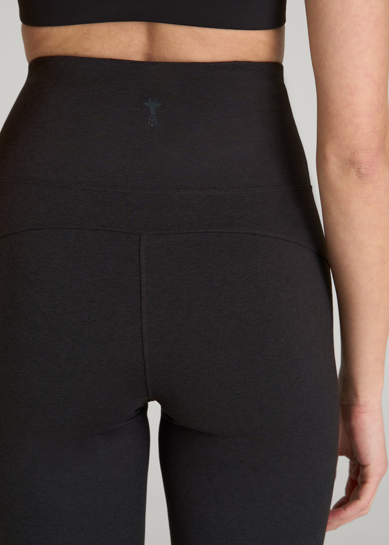 American Tall Online | Ultra Soft High Rise Flare Yoga Pants for Tall Women in Black Mix