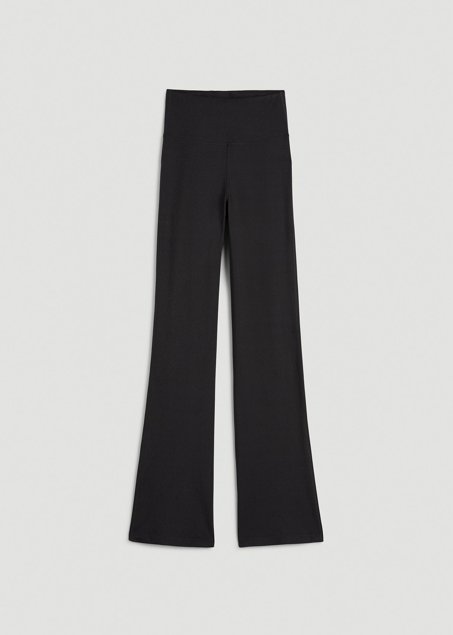 American Tall Online | Ultra Soft High Rise Flare Yoga Pants for Tall Women in Black Mix