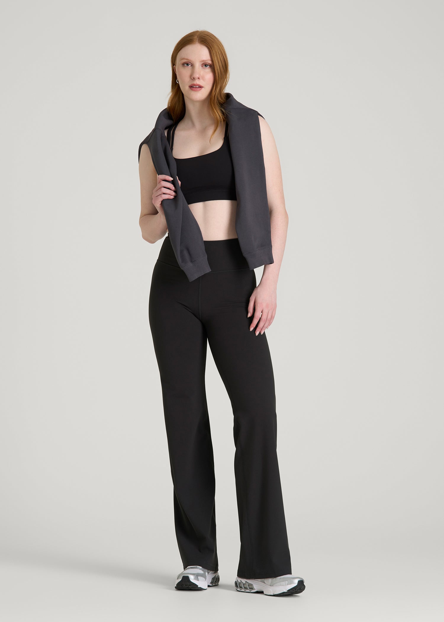 American Tall Outlet | Balance Wide Leg Yoga Pants for Tall Women in Black