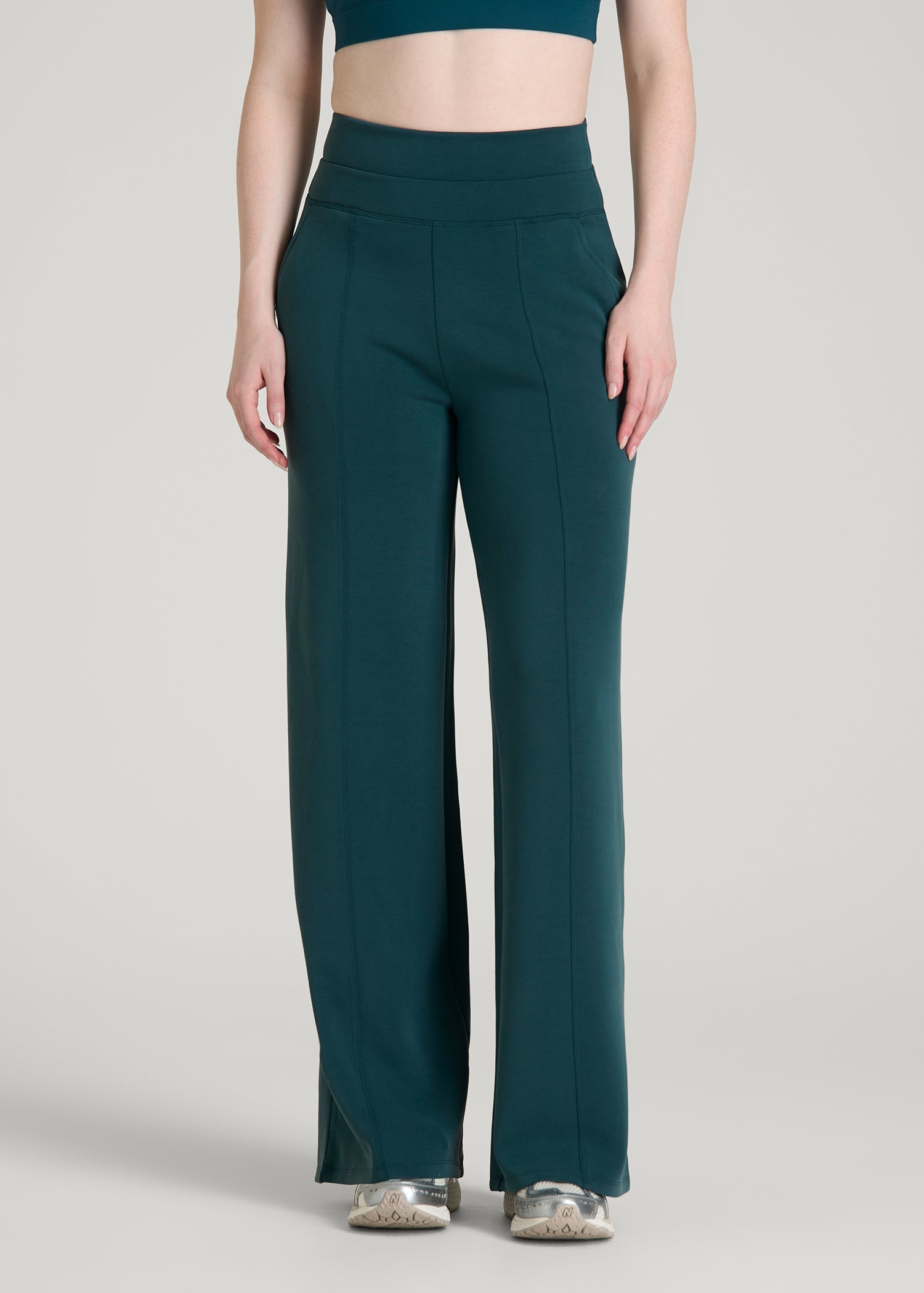 American Tall For Sale | Soft Motion Wide Leg Ultra High Rise Pant for Tall Women in Deep Teal