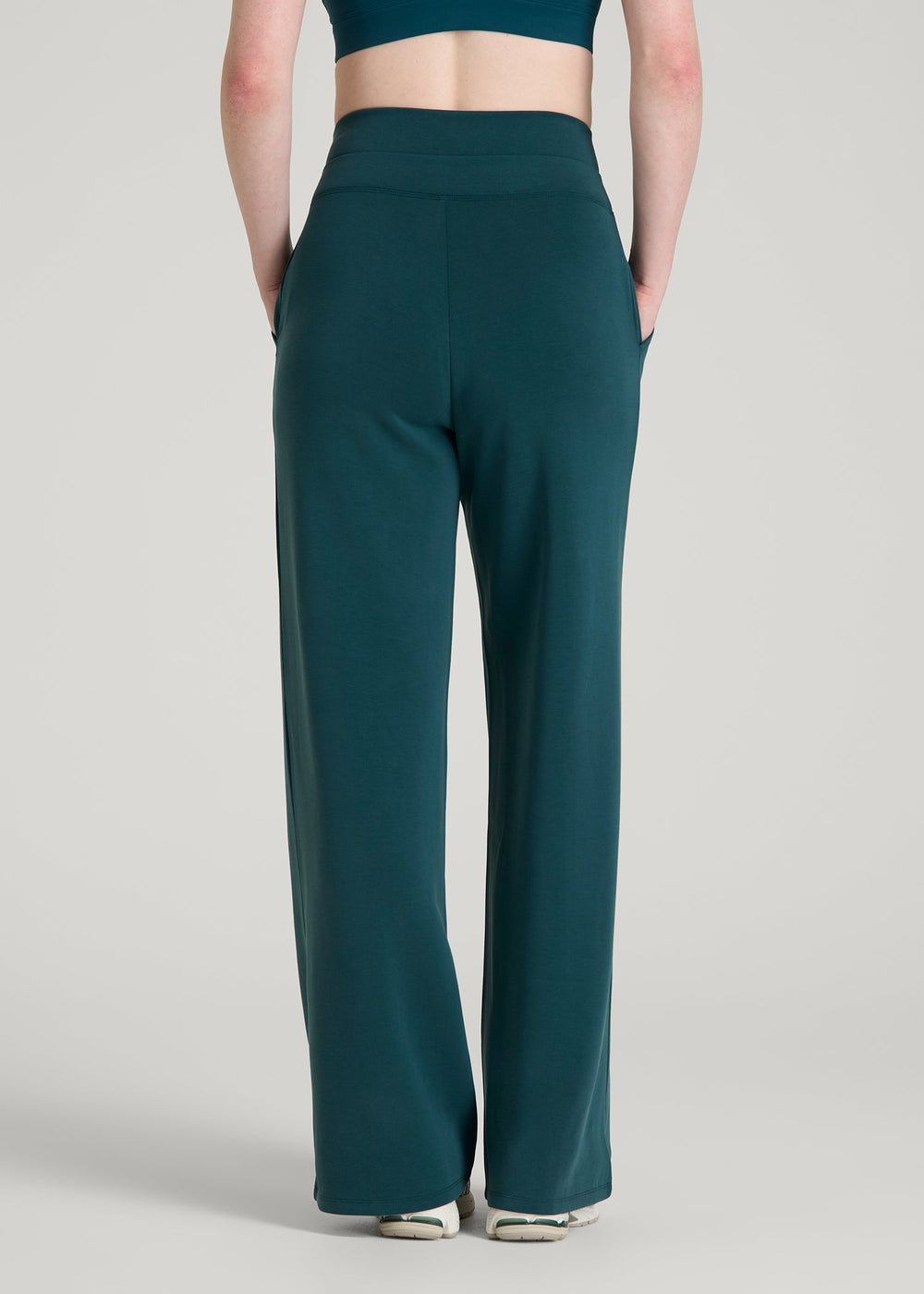 American Tall For Sale | Soft Motion Wide Leg Ultra High Rise Pant for Tall Women in Deep Teal