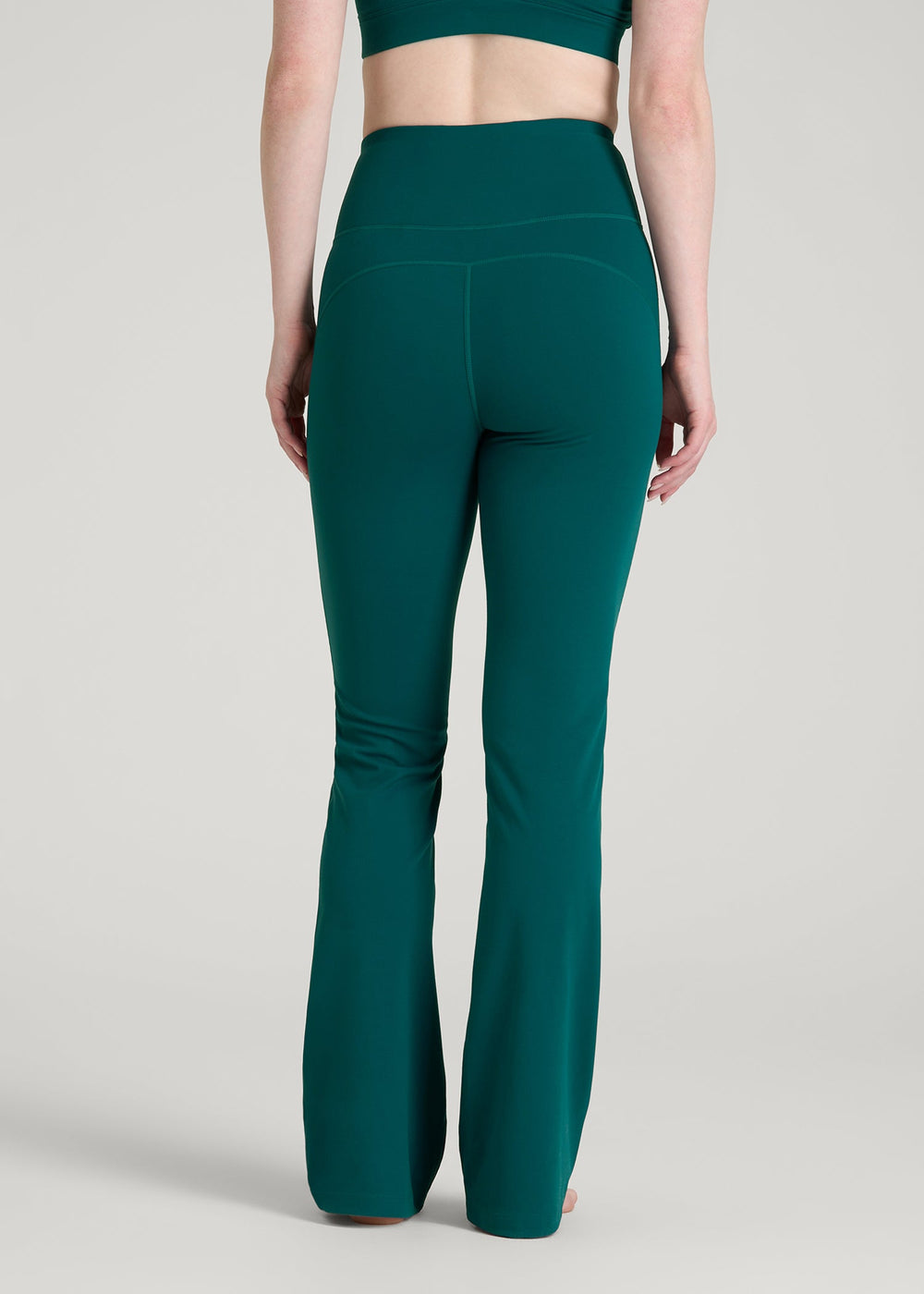 American Tall Discount | Balance Flare Yoga Pants for Tall Women in Deep Teal