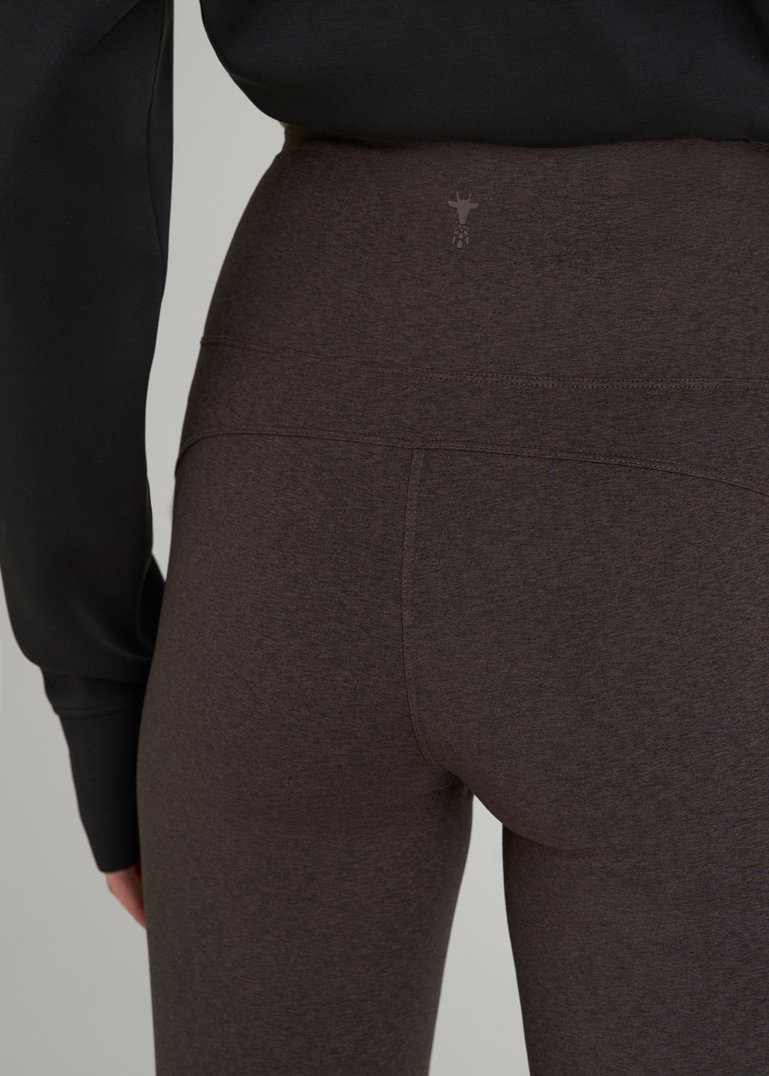 American Tall Outlet | Ultra Soft High Rise Flare Yoga Pants for Tall Women in Espresso Mix