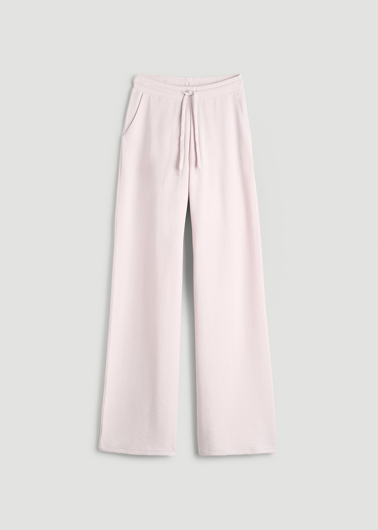 American Tall Online Shop | Mid Rise Waffle Wide Leg Pant for Tall Women in Grey Lilac
