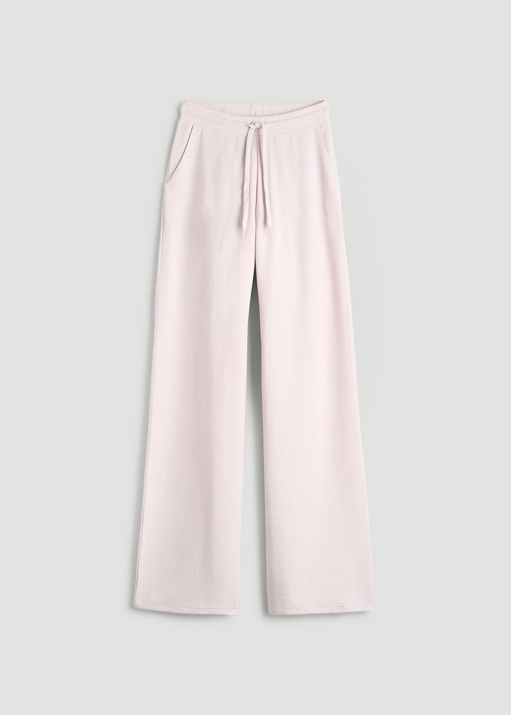 American Tall Online Shop | Mid Rise Waffle Wide Leg Pant for Tall Women in Grey Lilac