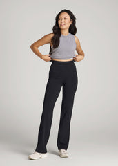 American Tall Sale | Women's Straight Leg Cotton Leggings for Tall Women in Black