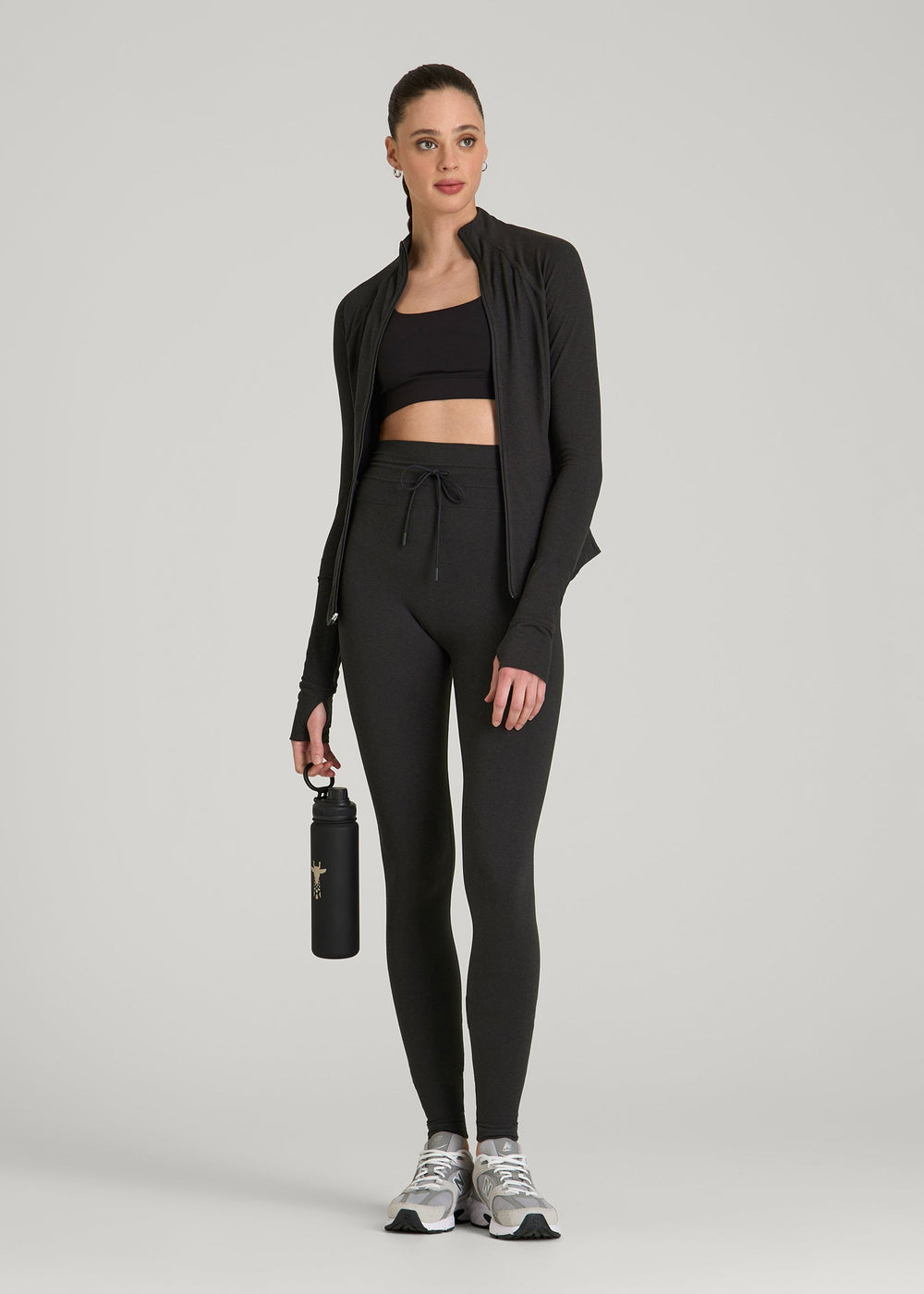 American Tall Outlet | Ultra Soft Yoga Leggings for Tall Women in Black Mix