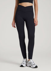 American Tall For Sale | Balance Cross Over Leggings for Tall Women in Black