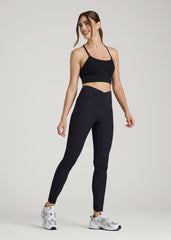 American Tall For Sale | Balance Cross Over Leggings for Tall Women in Black