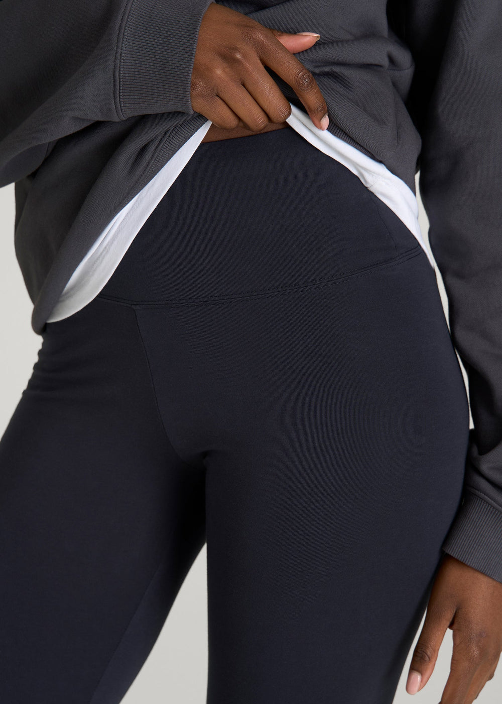 American Tall Outlet | Cotton Leggings for Tall Women in Deep Navy
