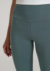 American Tall Discount | Cotton Flare Leggings for Tall Women in Balsam Green