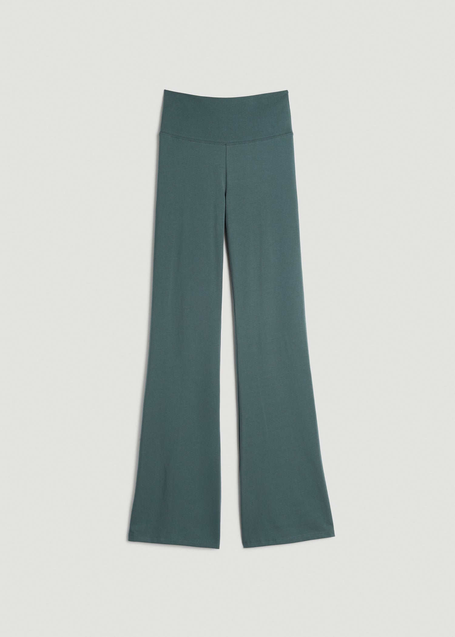 American Tall Discount | Cotton Flare Leggings for Tall Women in Balsam Green