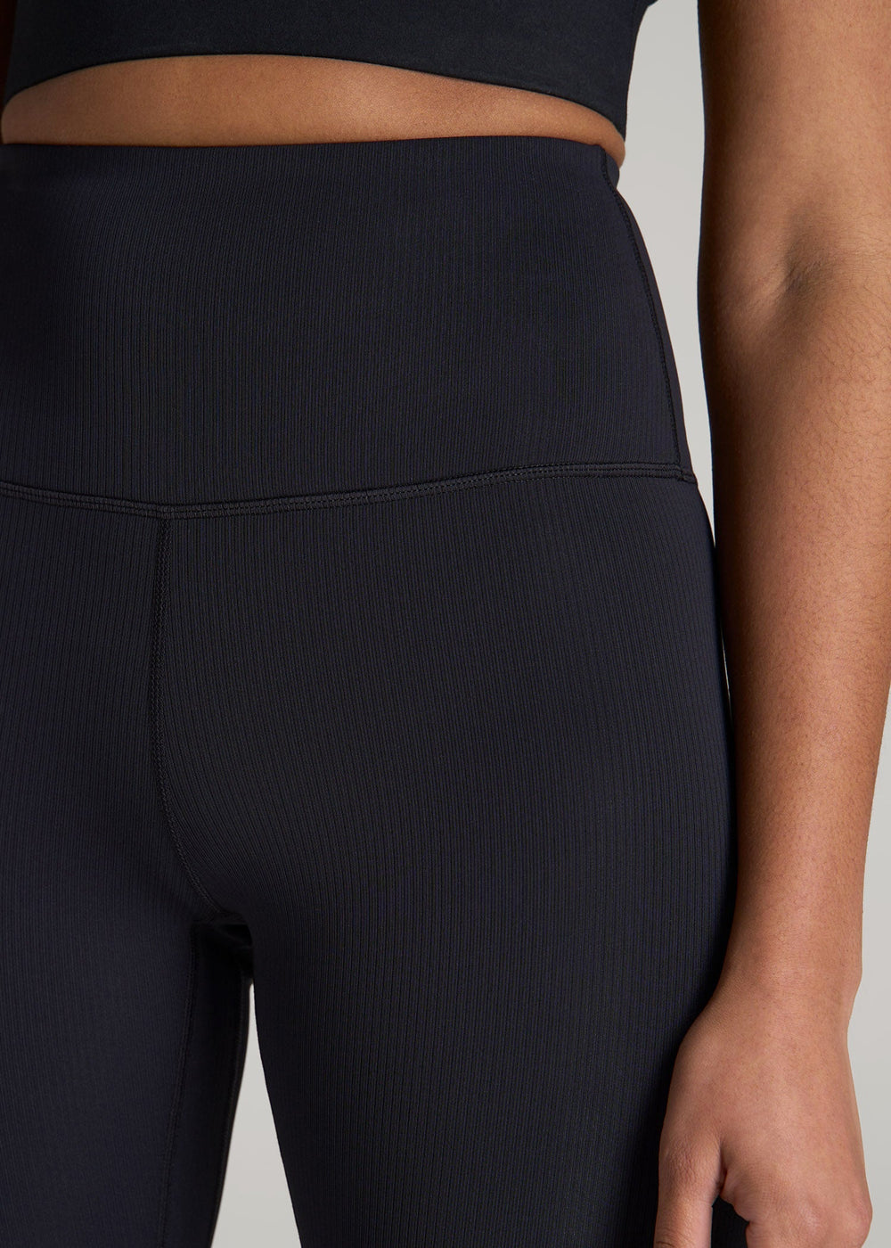 American Tall Online Shop | Balance High-Rise Leggings for Tall Women in Ribbed Black