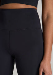 American Tall Online Shop | Balance High-Rise Leggings for Tall Women in Ribbed Black