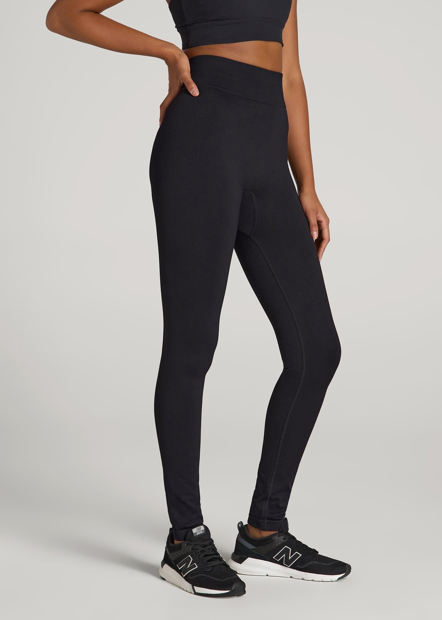 American Tall Discount | Seamless Leggings for Tall Women in Black