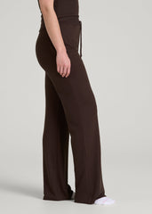 American Tall Online | Open-Bottom Waffle Lounge Pants for Tall Women in Espresso