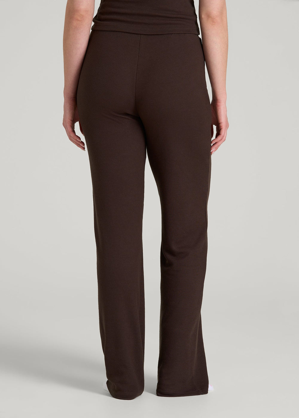 American Tall Online | Open-Bottom Waffle Lounge Pants for Tall Women in Espresso