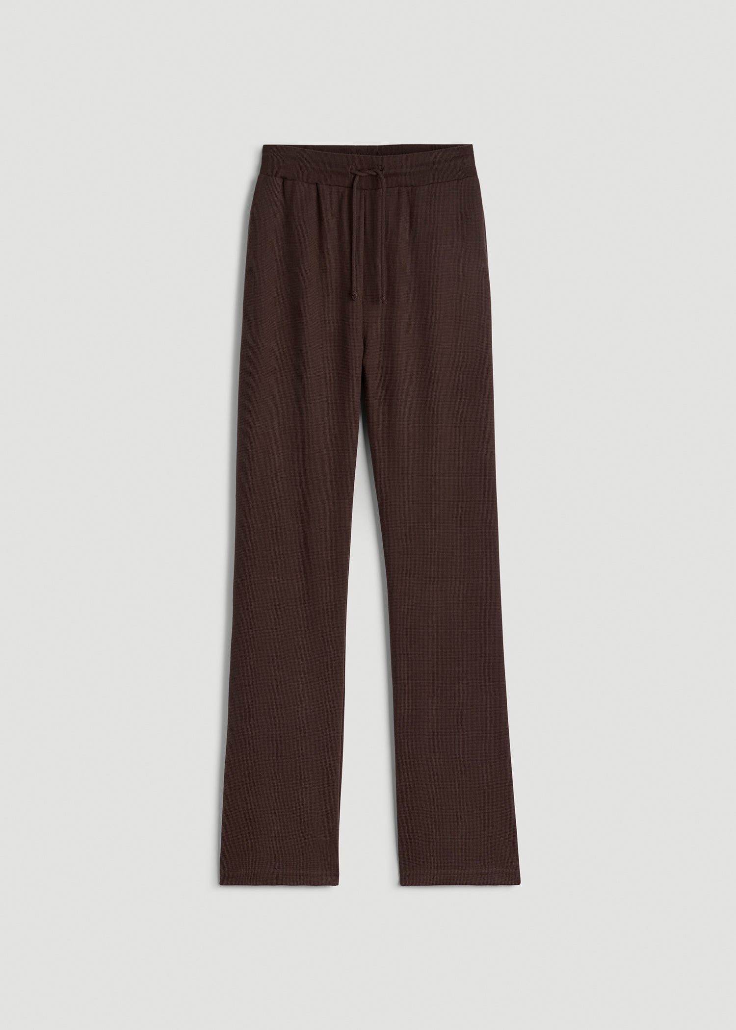 American Tall Online | Open-Bottom Waffle Lounge Pants for Tall Women in Espresso
