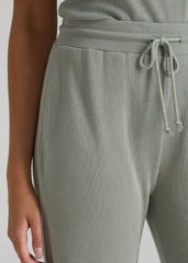 American Tall For Sale | Open-Bottom Waffle Lounge Pants for Tall Women in Seagrass