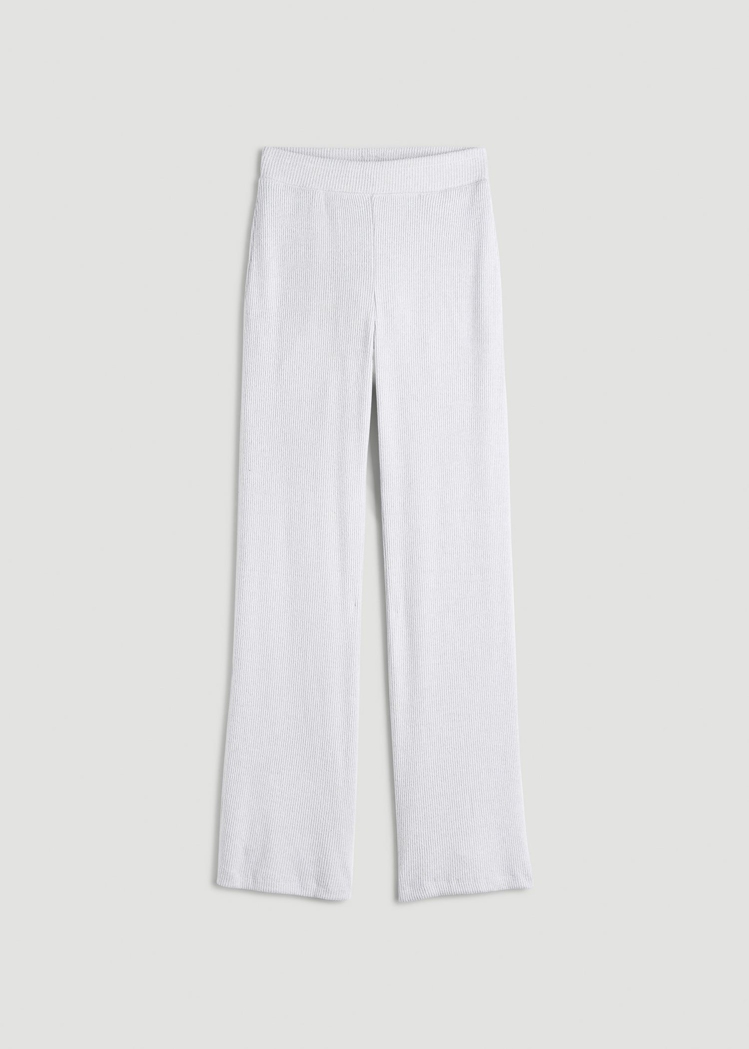 American Tall Sale | Women's Ribbed Flare Lounge Pants for Tall Women in Fog Grey Mix