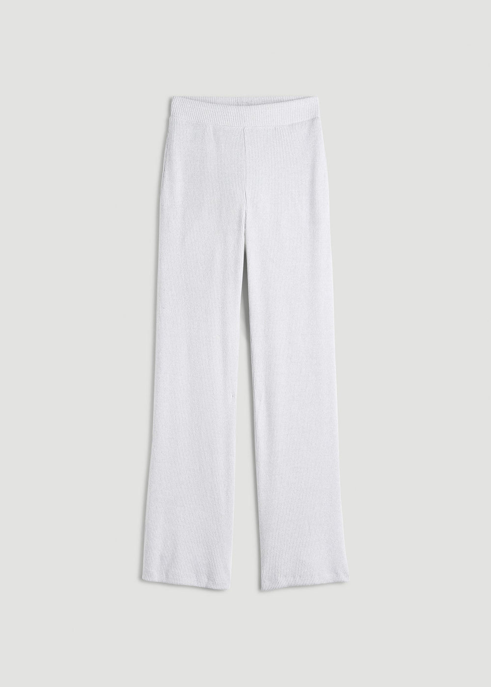 American Tall Sale | Women's Ribbed Flare Lounge Pants for Tall Women in Fog Grey Mix