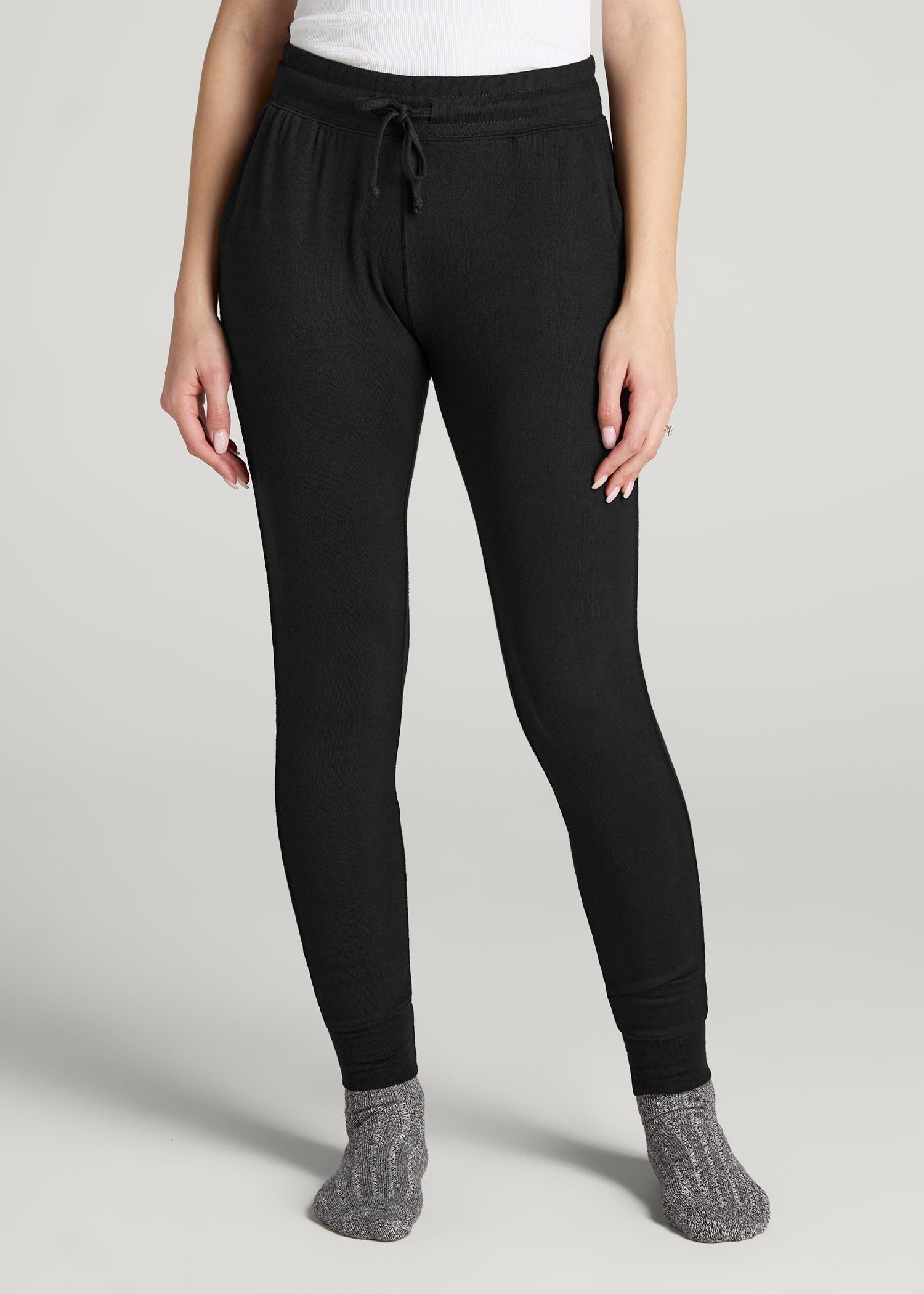 American Tall Outlet | Cozy Lounge Joggers for Tall Women in Black