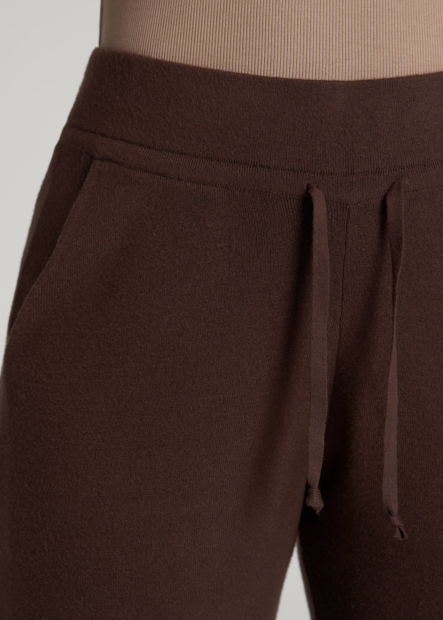 American Tall For Sale | Knit Lounge Joggers for Tall Women in Chocolate