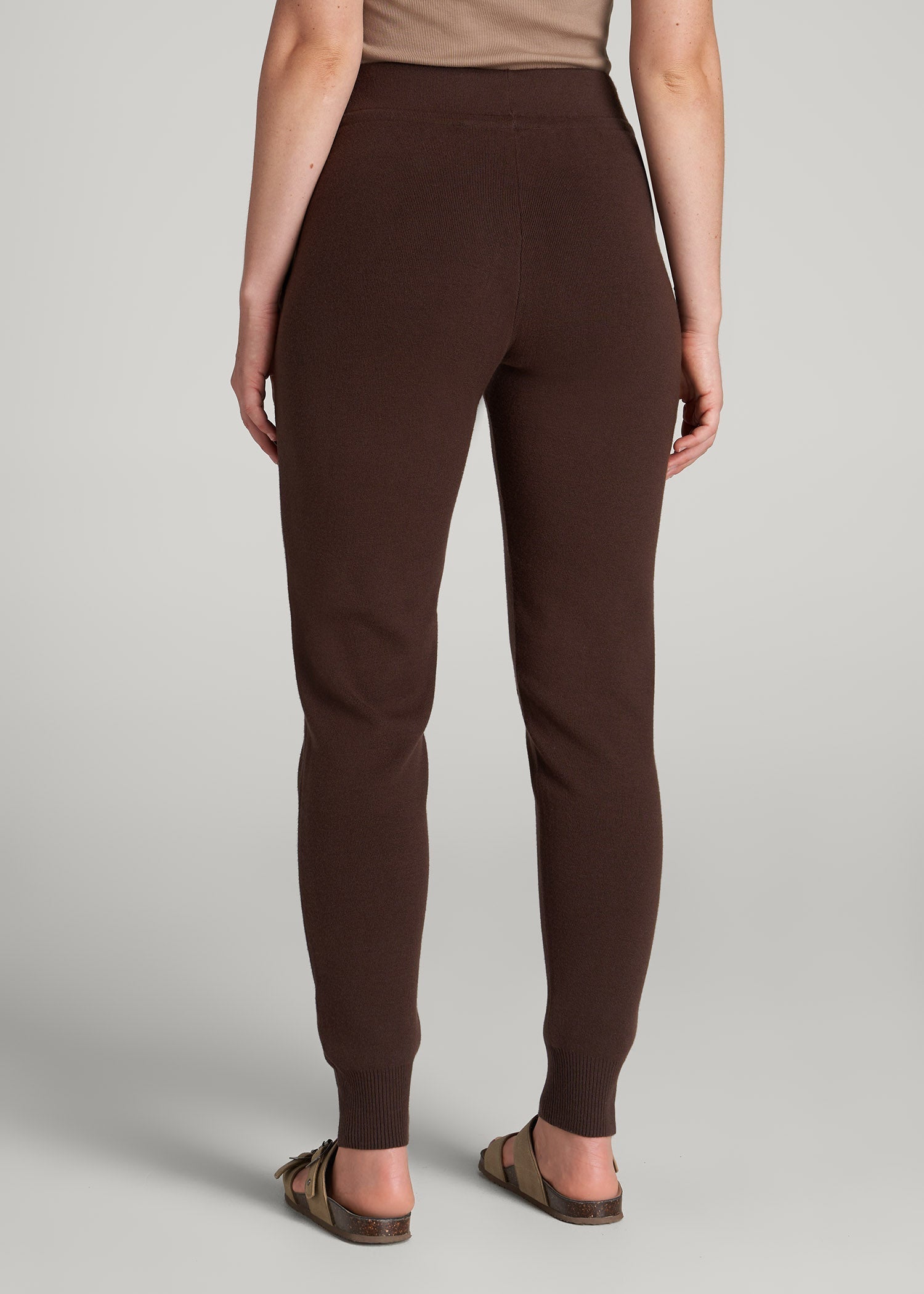 American Tall For Sale | Knit Lounge Joggers for Tall Women in Chocolate