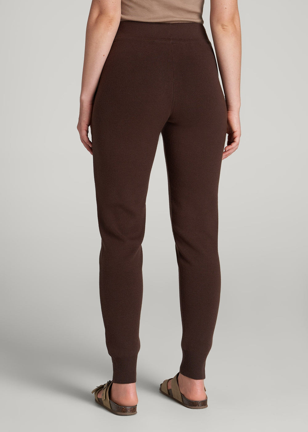 American Tall For Sale | Knit Lounge Joggers for Tall Women in Chocolate