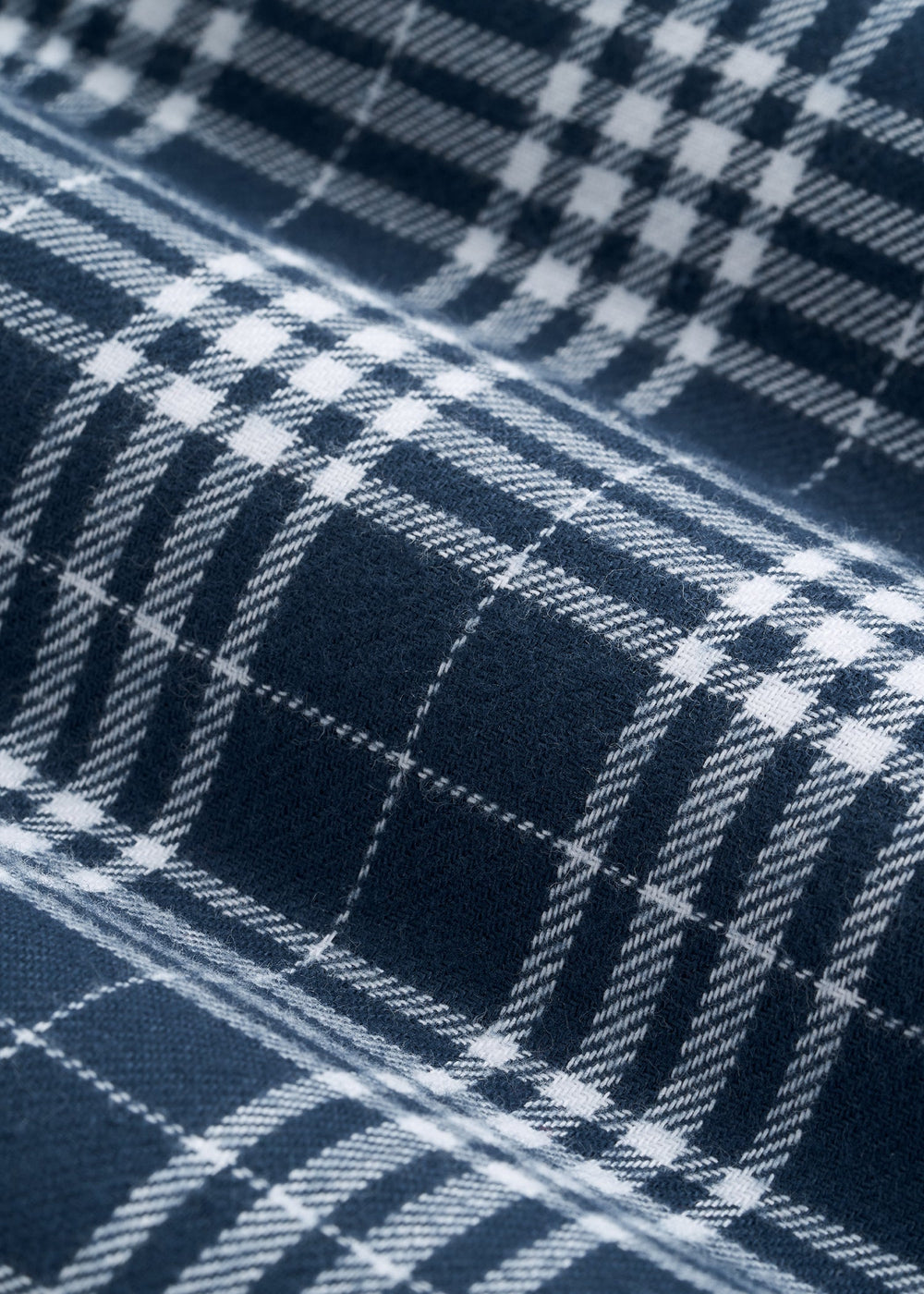 American Tall Discount | Tie Waist Flannel Pajama Pants for Tall Women in Navy and White Plaid