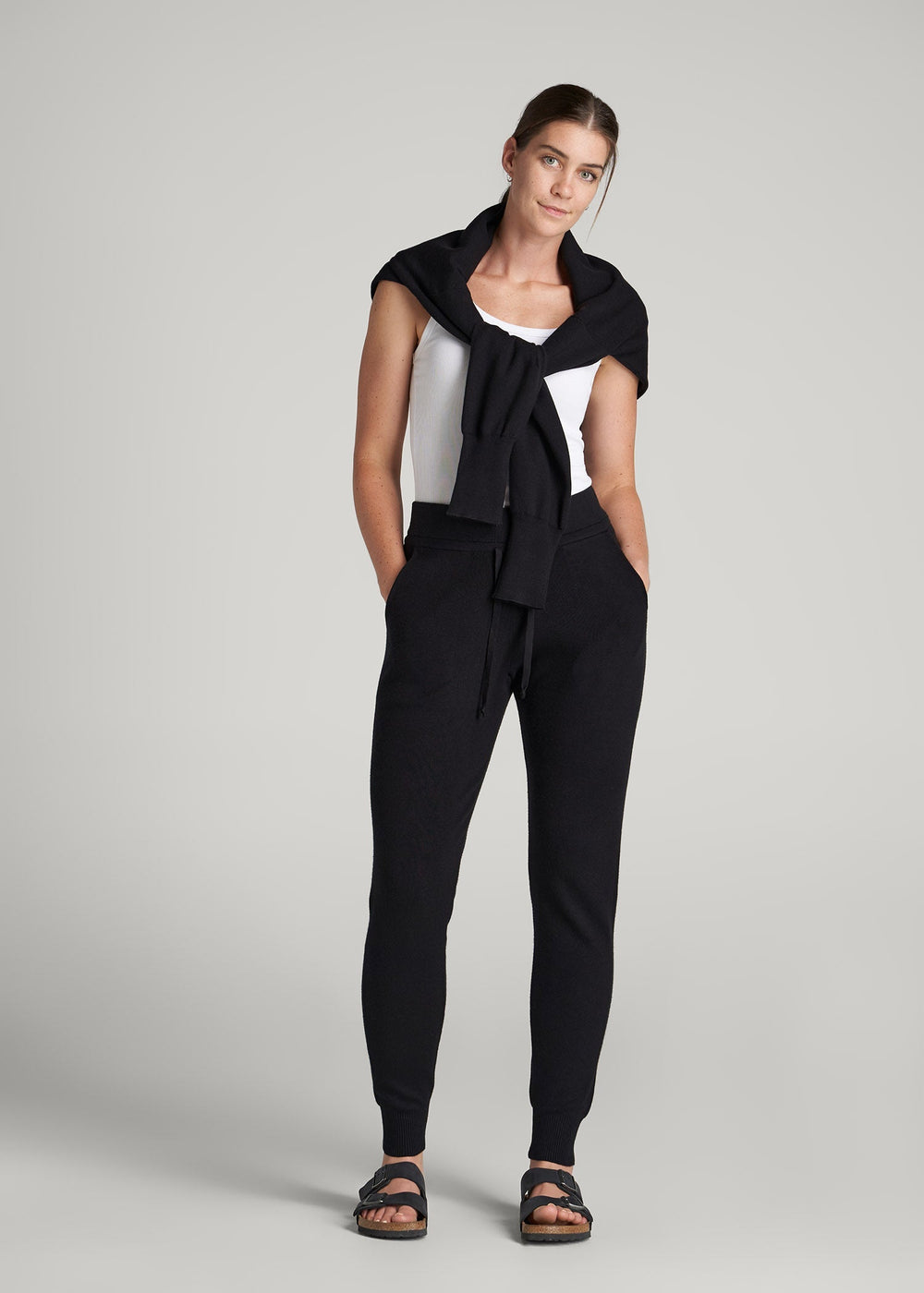 American Tall Online | Knit Lounge Joggers for Tall Women in Black