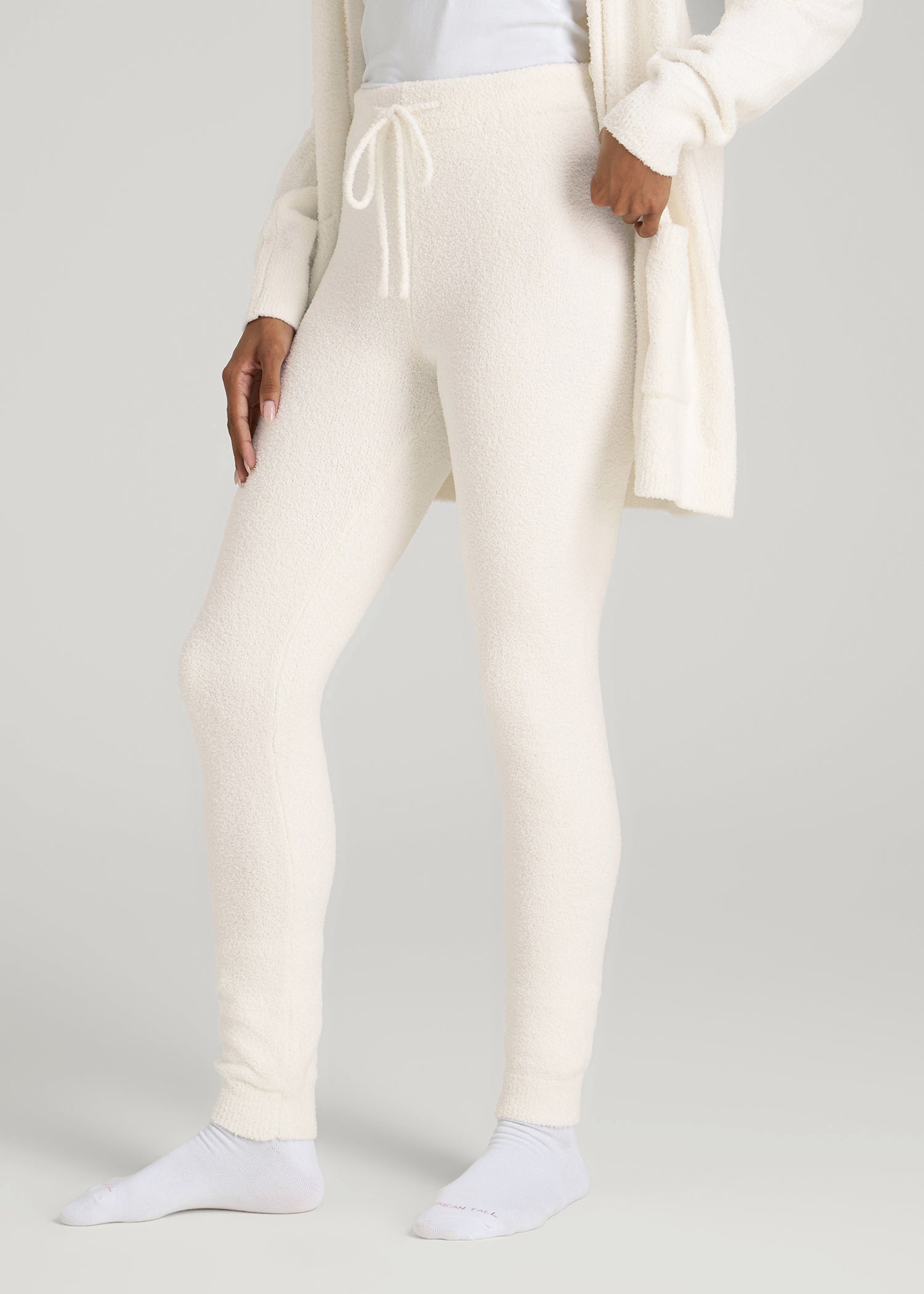 American Tall Online Shop | Chenille Leggings for Tall Women in White Alyssum