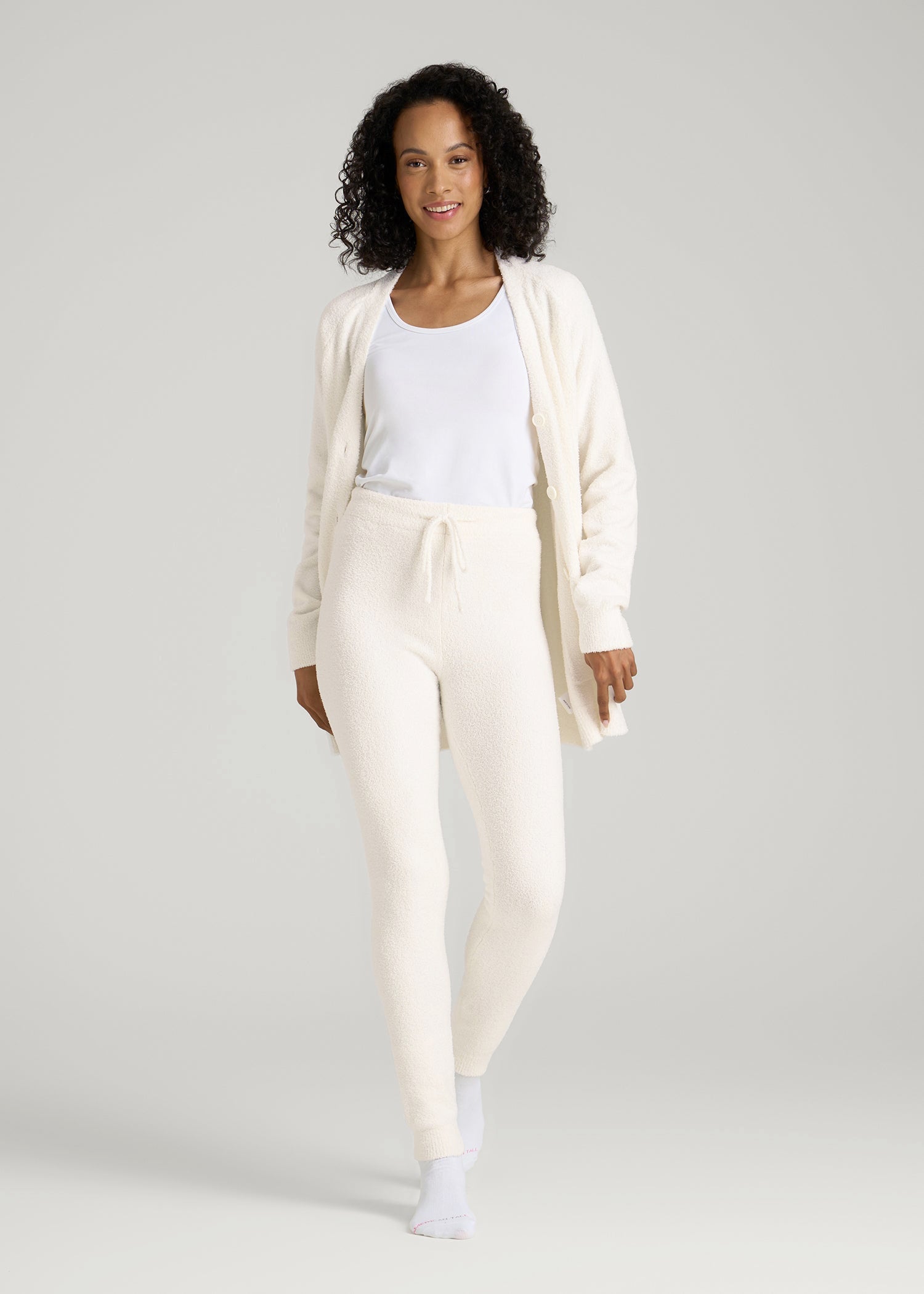 American Tall Online Shop | Chenille Leggings for Tall Women in White Alyssum
