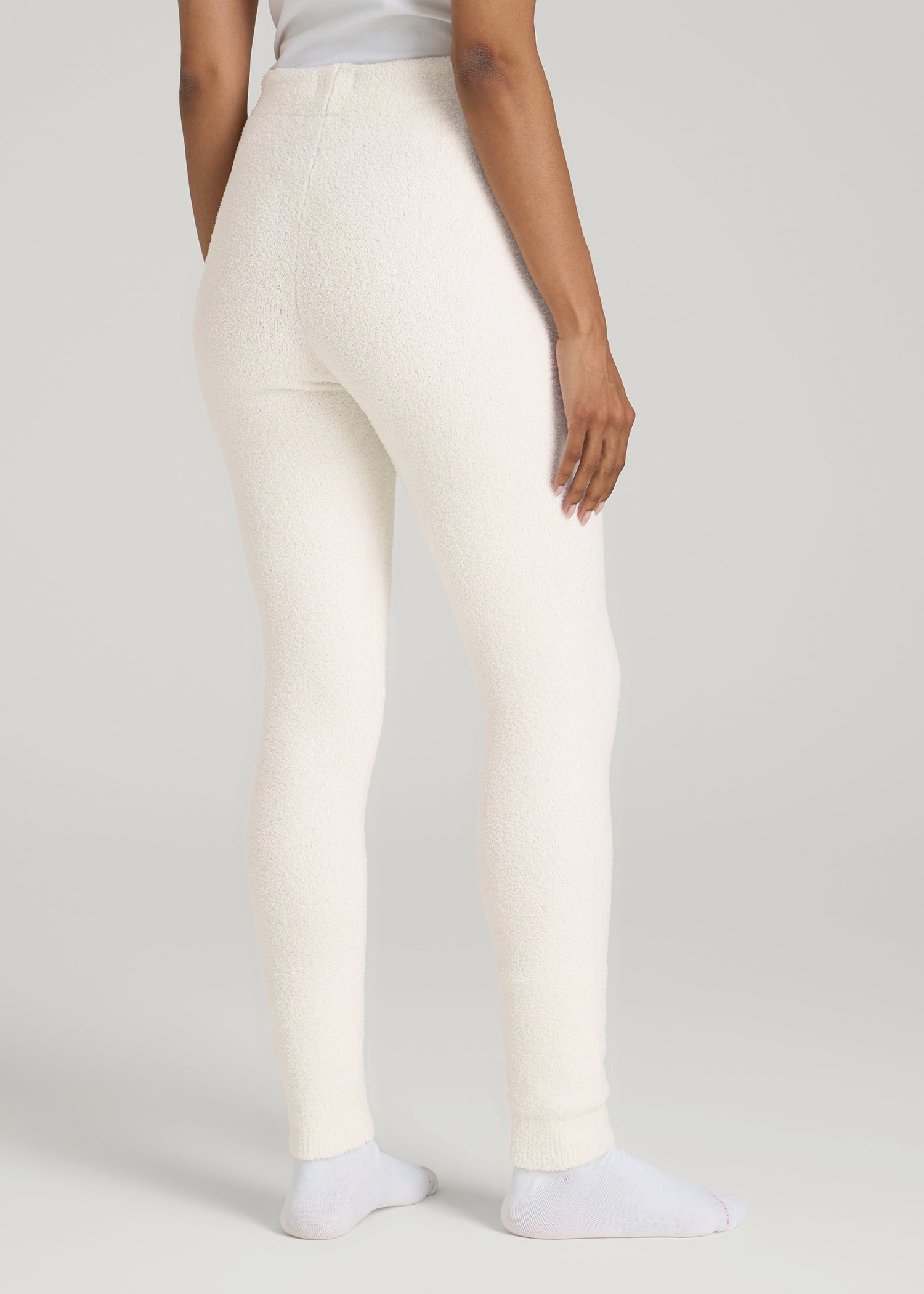 American Tall Online Shop | Chenille Leggings for Tall Women in White Alyssum