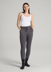 American Tall Discount | Cozy Lounge Joggers for Tall Women in Charcoal Mix