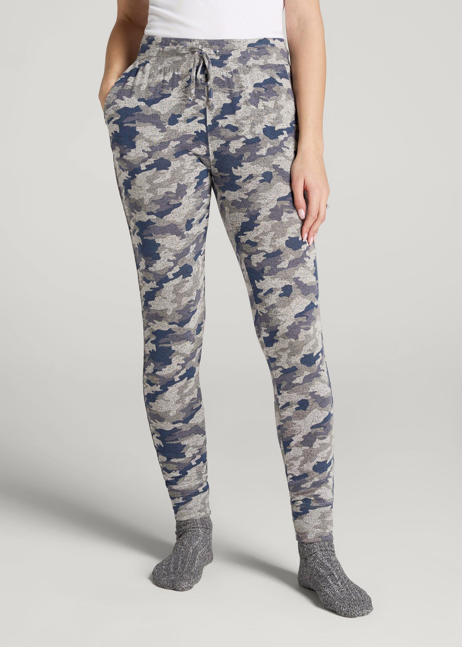 American Tall Sale | Cozy Lounge Joggers for Tall Women in Camo