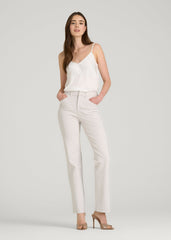American Tall For Sale | Soft Flex Ponte Straight Leg Pants for Tall Women in White Sand