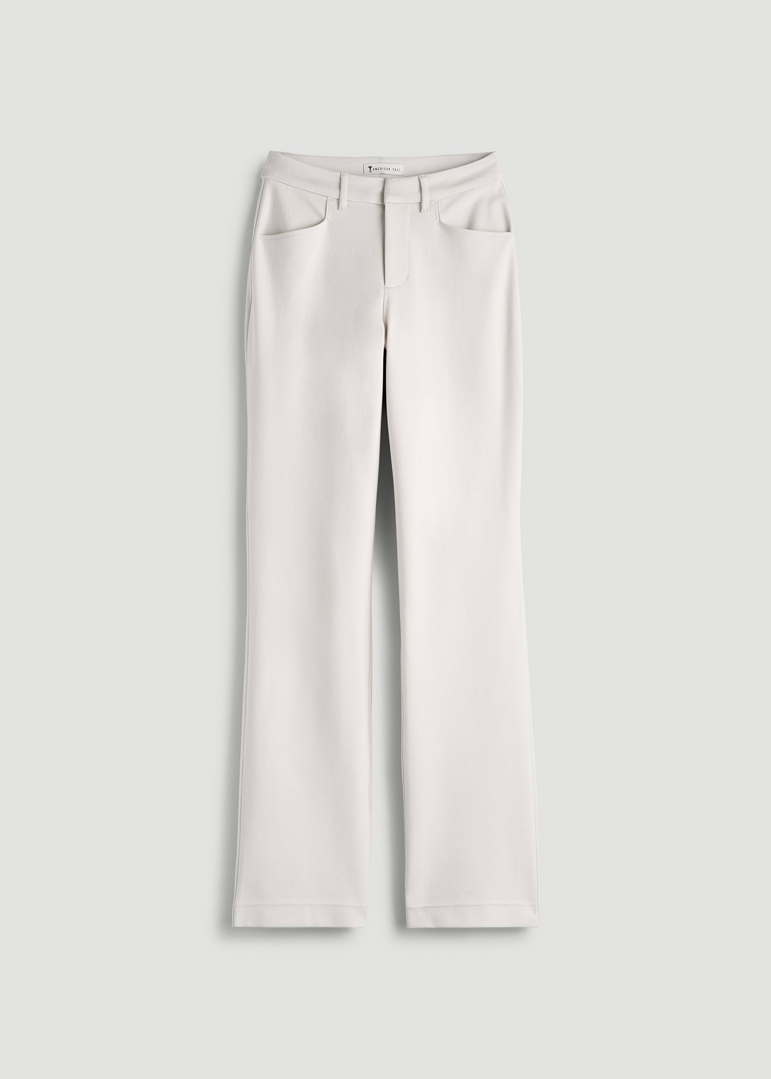 American Tall For Sale | Soft Flex Ponte Straight Leg Pants for Tall Women in White Sand