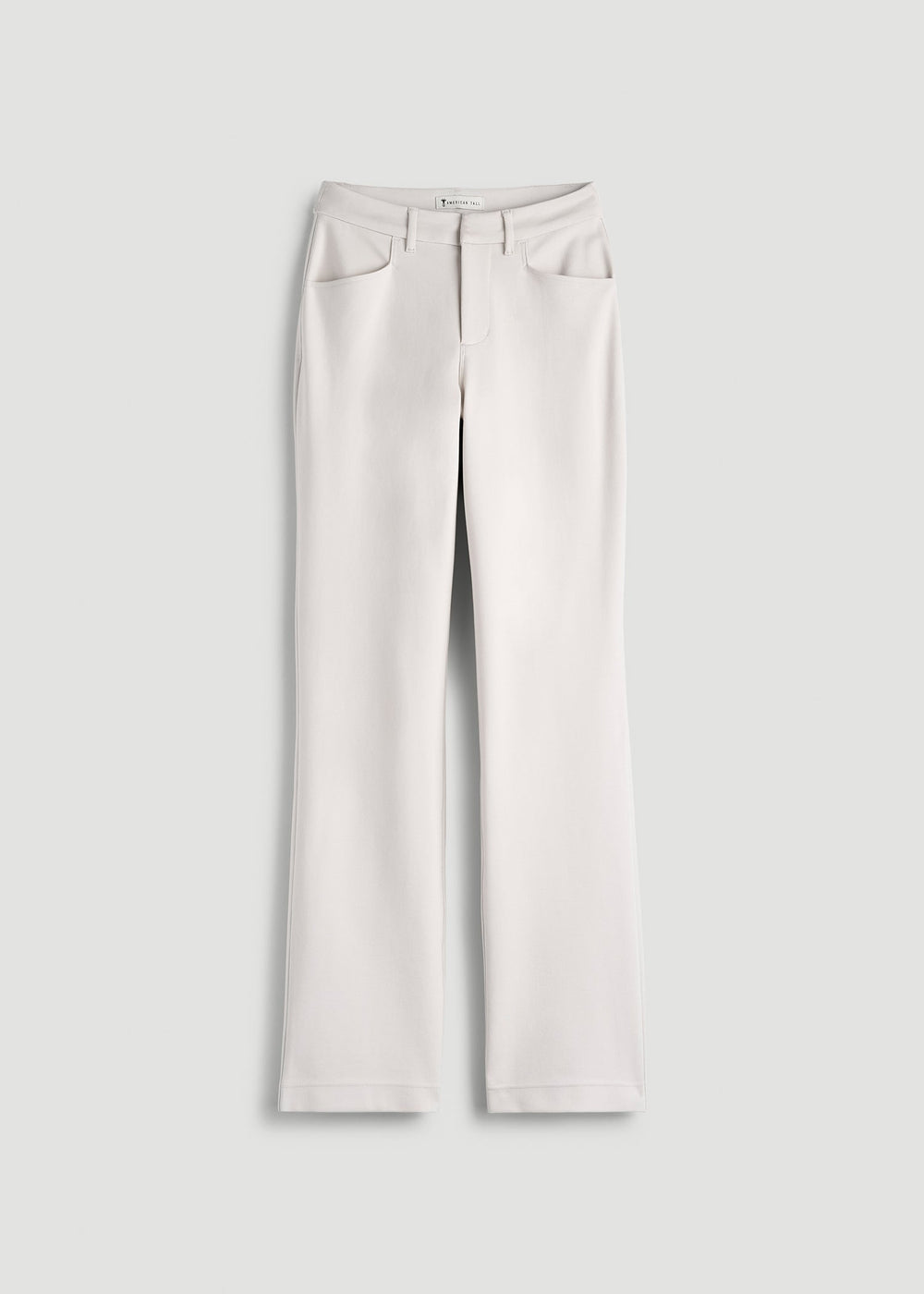 American Tall For Sale | Soft Flex Ponte Straight Leg Pants for Tall Women in White Sand