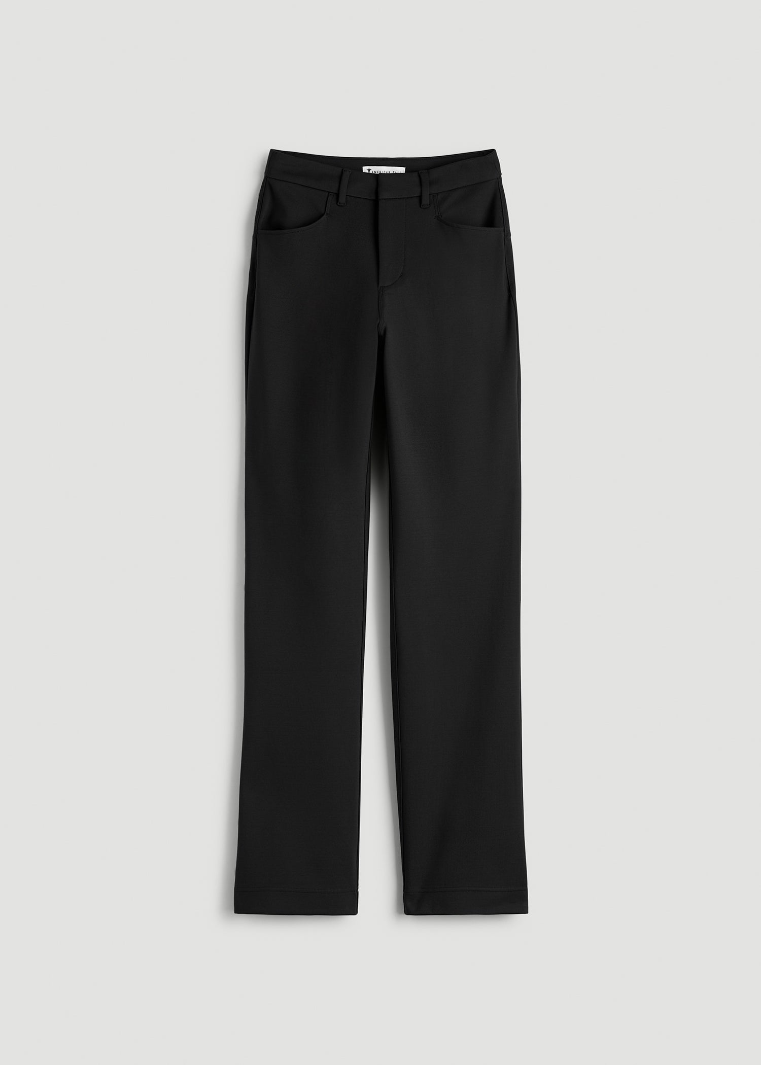 American Tall Discount | Soft Flex Ponte Straight Leg Pants for Tall Women in Black