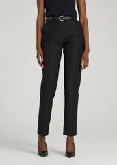 American Tall Online | Stretch Linen Blend Dress Pants for Tall Women in Black