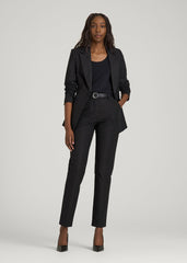 American Tall Online | Stretch Linen Blend Dress Pants for Tall Women in Black